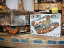 XBR tread units closeup showing original Tamiya box